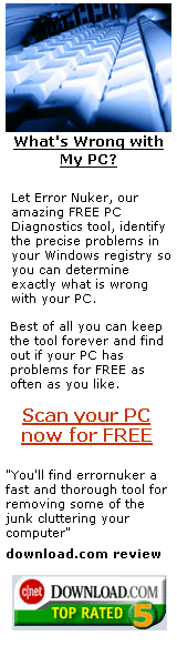 What's wrong with my PC? Too Slow? Try this complimentary diagnostic tool. Read more here.
