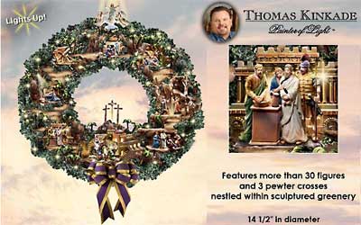 Experience the story of The Passion as you never have before!  From Christ riding into Jerusalem to His triumph over the grave, every detail of Christianity's most powerful story has been recreated  This 3D masterpiece presents 9 powerful scenes with over 30 handcrafted figures representing Jesus, Mary, Pontius Pilate, Roman soldiers and more. Accented with three pewter crosses and a dramatic velveteen bow at the center.  Don't wait - click this link to order now! 
