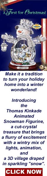  LIGHT UP YOUR HOLIDAYS TODAY! Get started on your holiday decor with this limited-edition Thomas Kinkade Village Christmas Tabletop Tree  Click here for details... 