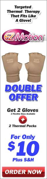  EZ Motion - Gloves That Provide Pain Relief - As Seen On TV!  Gloves that Help Carpal Tunnel, Chronic Pain & Arthritis  Click here for details... 