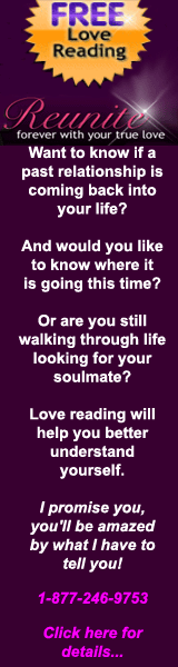 Reunite forever with your true love!  Love reading will help you understand yourself better.  You'll be amazed by what you hear...