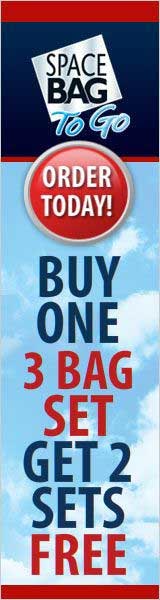 Space Bag To Go is perfect for planes, hiking, camping, watersports, and vacation. Compress, protect, and organize to avoid paying extra baggage fees. Click here for details... 