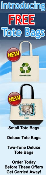  Introducing FREE Tote bags from VistaPrint.  An eco-friendly carry-all for wherever you go.  Click here...