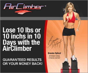 Air Climber is the 3-in-1 home workout system. Now you can get cardio, weight loss and tighter abs while you step on air. Its the fun workout that uses air to eliminate impact. Each step lifts, shapes and tones legs while still burning carbs...
