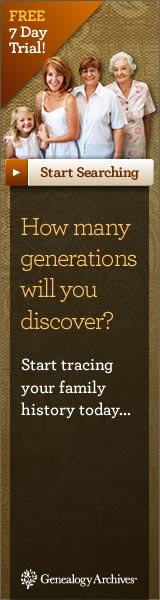 How Many Generations Will You Discover?  Trace Your Family Tree  Click here for details...