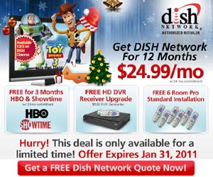 Tis the season to get a great deal for great TV. Sign up for Dish Network just in time for the Holiday season.   Click here for details...