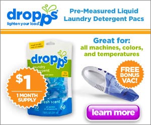As Seen On TV Dropps - Pre-Measured Liquid Laundry Detergent Pacs you just Toss and Go. - Click here for details...