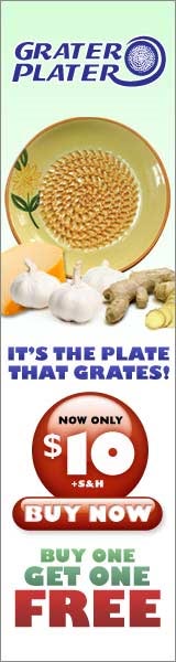  The Plate that Grates Grate cheese, garlic, ginger and more.  Click here for details... 