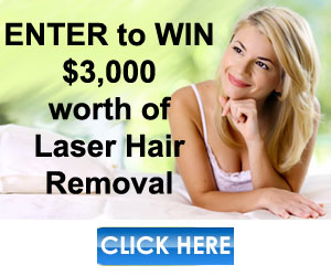 Enter To Win $3,000 In Laser Hair Removal  Click here for details...