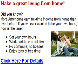 Make a Great Living From Home!  - Click here for details...