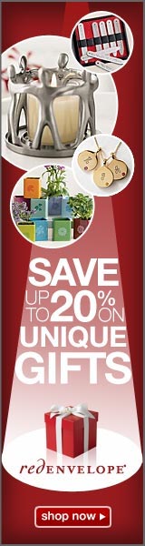 Save up to 20% on unique gifts at Red Envelope - Click here for details...