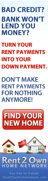 Make Your Rent Your Down Payment!  Click here for more information!