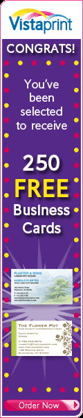Vista Print - Congrats! 250 FREE Business Cards + FREE holder!  Click here for details...
