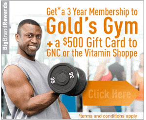 Get a 3 year membership to Golds on us! Click here for details...