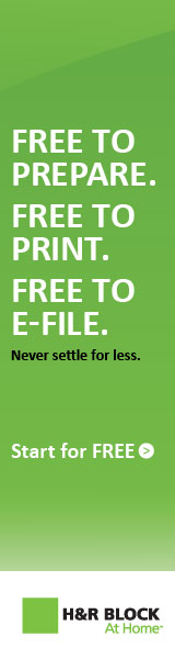 Tax Time is Here!  File for FREE! H & R Block at Home -  Click here for details...