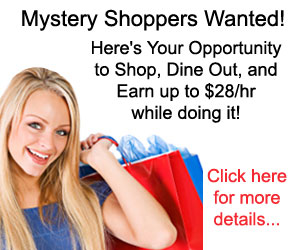 Shop, Dine Out, and Earn Up to $28/hr doing it!  Click here for more info...
