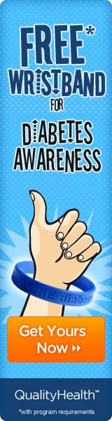 FREE Diabetes Awareness Wristband!   Click here for details...